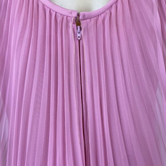 Vintage Themes Womens Pink Pleated Maxi Dress Elegant Flowing Design Size 16 - Picture 5 of 8